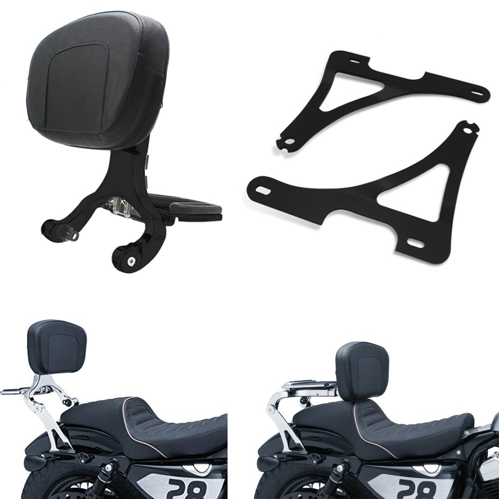 04-20 Sportster Driver Passenger Backrest Black fits Harley