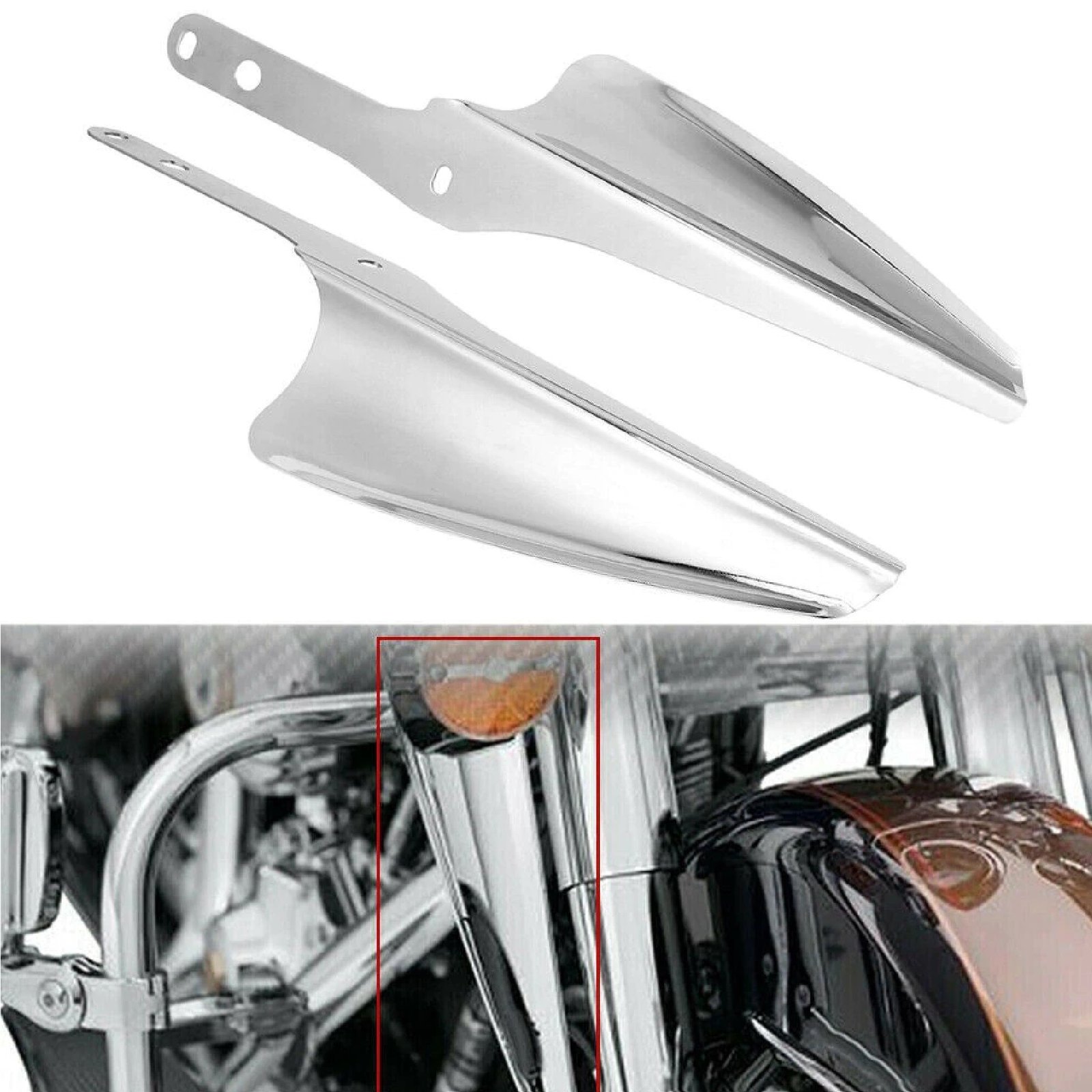 95-22 Touring Front Fork Air Deflector fits Harley Touring Motorcycles ...