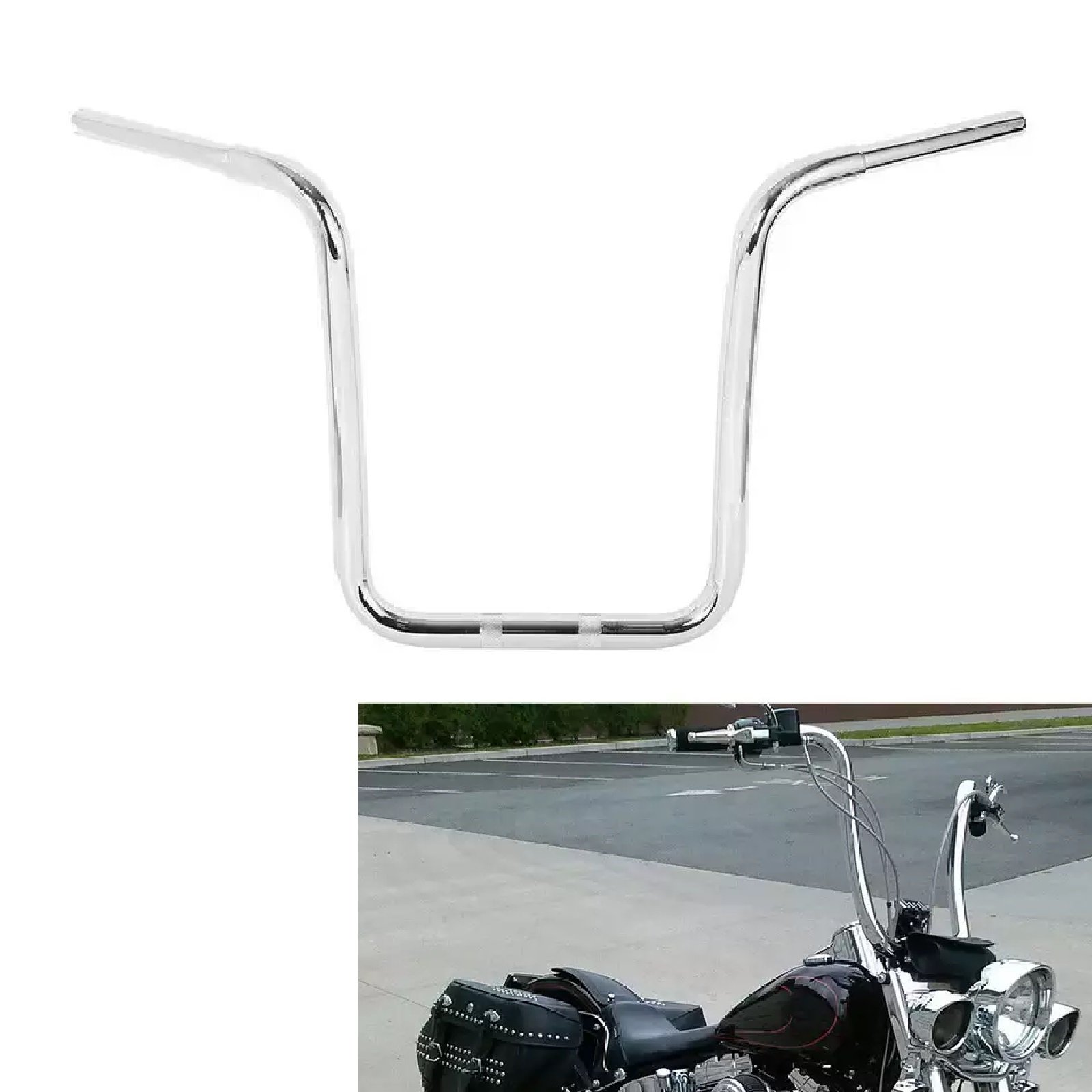 Harley fatboy with 16 ape outlet hangers